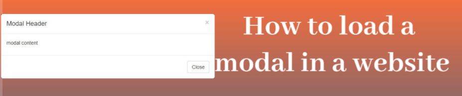 How to load a modal in a website, bootstrap modal, modal not working, prevent modal from closing on backdrop click, bootstrap modal example