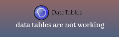 datatables not working, add data table to website, data table error, data table jquery